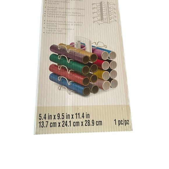 NEW Recollections Home Multi-Color Storage Rack Vinyl Roll Stand Organizer - Picture 2 of 5